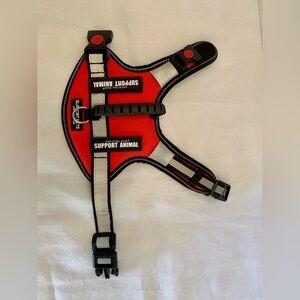 Official ESA Support Animal Vest (Sz. XXS ) Red & Black Reflective